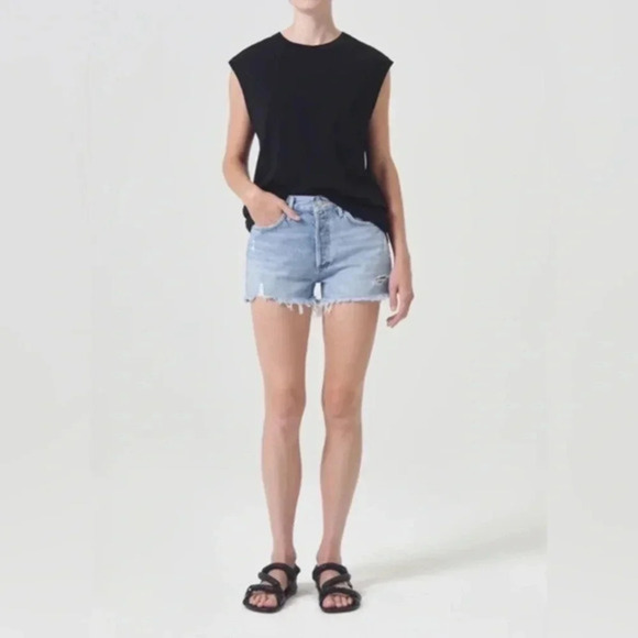 NEW AGOLDE PARKER VINTAGE CUT OFF SHORT IN SWAPMEET SIZE 32 B142 - Picture 1 of 9